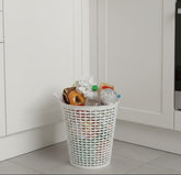 2-Piece Garbage Can Set – White, Brown & Pink